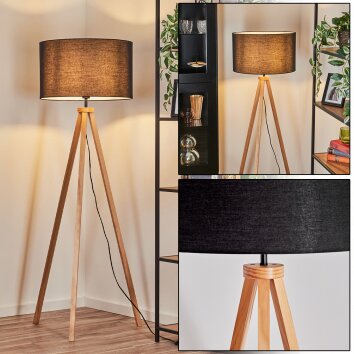 Flemming Lampadaire Écru, Noir, 1 lumière