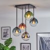 Gastor Plafonnier, Boule lumineuse Bleu, Chrome, Vert, Clair, Cuivré, Fumé, 5 lumières