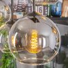 Koyoto Suspension, Boule lumineuse, Suspension Ambre, Clair, Fumé, 6 lumières
