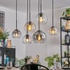 Koyoto Suspension, Boule lumineuse, Suspension Ambre, Clair, Fumé, 6 lumières