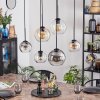 Koyoto Suspension, Boule lumineuse, Suspension Ambre, Clair, Fumé, 6 lumières