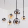 Koyoto Suspension, Boule lumineuse, Suspension Ambre, Clair, Fumé, 6 lumières