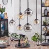 Koyoto Suspension, Boule lumineuse, Suspension Ambre, Clair, Fumé, 6 lumières