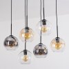 Koyoto Suspension, Boule lumineuse, Suspension Ambre, Clair, Fumé, 6 lumières