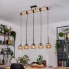 Koyoto Suspension, Boule lumineuse, Suspension Écru, Noir, 5 lumières