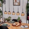 Koyoto Suspension, Boule lumineuse, Suspension Écru, Noir, 5 lumières
