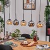 Koyoto Suspension, Boule lumineuse, Suspension Écru, Noir, 5 lumières
