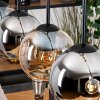 Koyoto Suspension, Boule lumineuse, Suspension Écru, Noir, 5 lumières