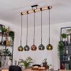 Koyoto Suspension, Boule lumineuse, Suspension Écru, Noir, 5 lumières