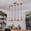 Koyoto Suspension, Boule lumineuse, Suspension Écru, Noir, 5 lumières