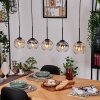 Koyoto Suspension, Boule lumineuse, Suspension Écru, Noir, 5 lumières