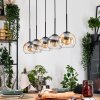 Koyoto Suspension, Boule lumineuse, Suspension Écru, Noir, 5 lumières