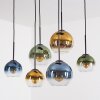 Koyoto Suspension, Boule lumineuse, Suspension Bleu, Or, Vert, Clair, 6 lumières