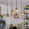 Koyoto Suspension, Boule lumineuse, Suspension Ambre, Clair, Fumé, 6 lumières