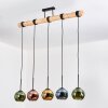 Koyoto Suspension, Boule lumineuse, Suspension Écru, Noir, 5 lumières