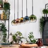 Koyoto Suspension, Boule lumineuse, Suspension Écru, Noir, 5 lumières