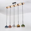 Koyoto Suspension, Boule lumineuse, Suspension Écru, Noir, 5 lumières
