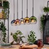 Koyoto Suspension, Boule lumineuse, Suspension Écru, Noir, 5 lumières