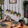 Koyoto Suspension, Boule lumineuse, Suspension Écru, Noir, 5 lumières