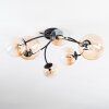 Chehalis Plafonnier, Boule lumineuse Ambre, Clair, 6 lumières