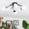 Chehalis Plafonnier, Boule lumineuse 56 cm Blanc, 6 lumières