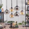 Koyoto Suspension, Boule lumineuse, Suspension Ambre, Clair, Fumé, 6 lumières