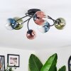 Chehalis Plafonnier, Boule lumineuse Bleu, Vert, Clair, Cuivré, 6 lumières