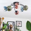 Chehalis Plafonnier, Boule lumineuse Bleu, Vert, Clair, Cuivré, 6 lumières