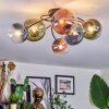 Chehalis Plafonnier, Boule lumineuse Bleu, Vert, Clair, Cuivré, 6 lumières