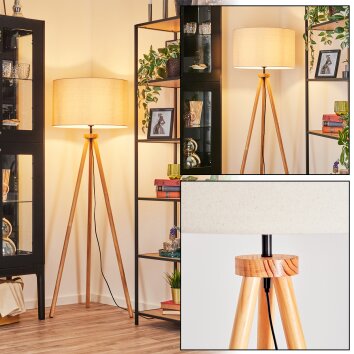 Flemming Lampadaire Écru, Noir, 1 lumière