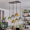 Koyoto Suspension, Boule lumineuse, Suspension Bleu, Or, Vert, Clair, 6 lumières
