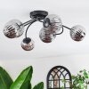 Chehalis Plafonnier, Boule lumineuse Fumé, 6 lumières