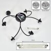 Chehalis Plafonnier, Boule lumineuse Fumé, 6 lumières