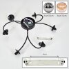 Chehalis Plafonnier, Boule lumineuse Ambre, Fumé, 6 lumières