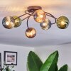 Chehalis Plafonnier, Boule lumineuse 56 cm Bleu, Vert, Cuivré, 6 lumières