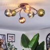 Chehalis Plafonnier, Boule lumineuse 56 cm Bleu, Vert, Cuivré, 6 lumières