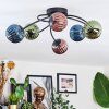 Chehalis Plafonnier, Boule lumineuse 56 cm Bleu, Vert, Cuivré, 6 lumières