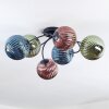 Chehalis Plafonnier, Boule lumineuse 56 cm Bleu, Vert, Cuivré, 6 lumières