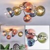 Chehalis Plafonnier, Boule lumineuse 56 cm Bleu, Vert, Clair, Cuivré, 6 lumières
