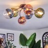 Chehalis Plafonnier, Boule lumineuse 56 cm Bleu, Vert, Clair, Cuivré, 6 lumières