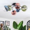 Chehalis Plafonnier, Boule lumineuse 56 cm Bleu, Vert, Clair, Cuivré, 6 lumières