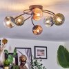 Chehalis Plafonnier, Boule lumineuse 56 cm Bleu, Vert, Clair, Cuivré, 6 lumières