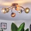 Chehalis Plafonnier, Boule lumineuse 56 cm Bleu, Vert, Clair, Cuivré, 6 lumières