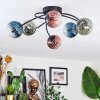 Chehalis Plafonnier, Boule lumineuse 56 cm Bleu, Vert, Clair, Cuivré, 6 lumières