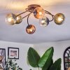 Chehalis Plafonnier, Boule lumineuse 56 cm Bleu, Vert, Clair, Cuivré, 6 lumières