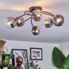 Chehalis Plafonnier, Boule lumineuse 56 cm Clair, Fumé, 6 lumières