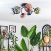 Chehalis Plafonnier, Boule lumineuse 58 cm Bleu, Vert, Clair, Cuivré, 6 lumières
