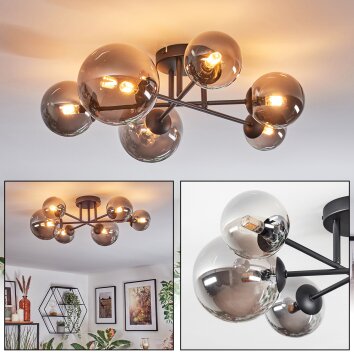 Chehalis Plafonnier, Boule lumineuse 20 cm Fumé, 6 lumières Chehalis Plafonnier, Boule lumineuse 20 cm Fumé, 6 lumières