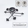 Chehalis Plafonnier, Boule lumineuse 20 cm Fumé, 6 lumières