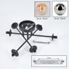 Chehalis Plafonnier, Boule lumineuse 62 cm Ambre, Fumé, 6 lumières